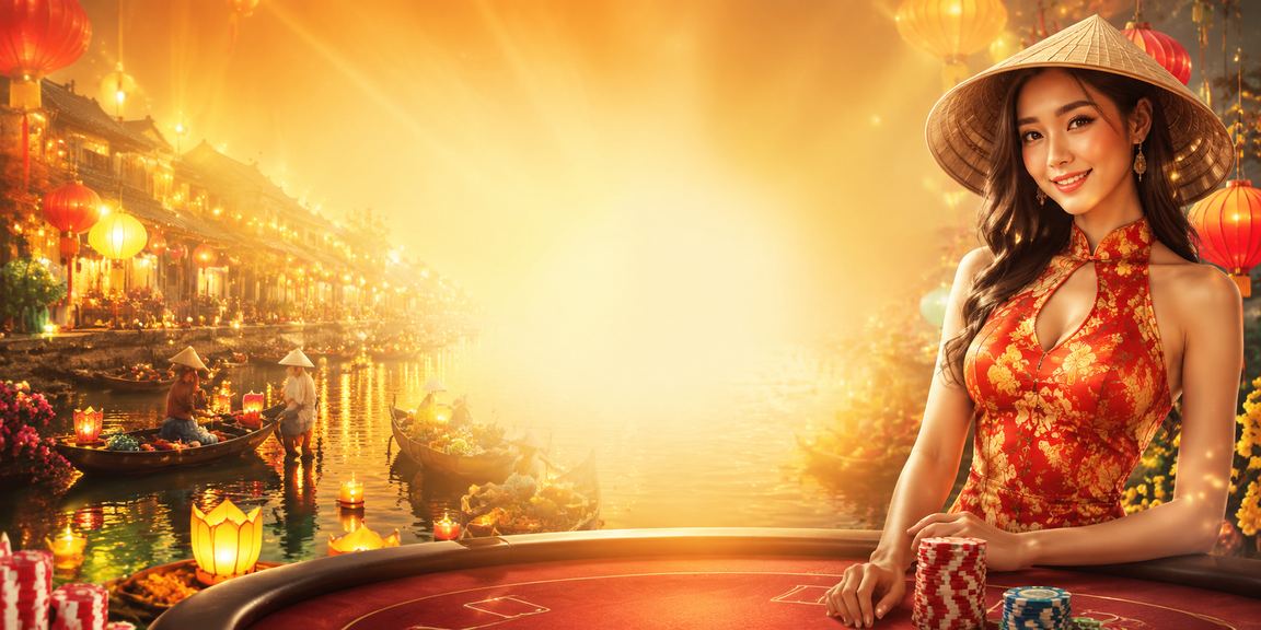Khung cảnh Hội An minh họa nhóm live casino dành cho người thích nhịp tương tác